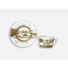 Bernardaud Tea cup and saucer gift box - 5 oz, Limoges porcelain, Versailles Enchanté collection, detail view