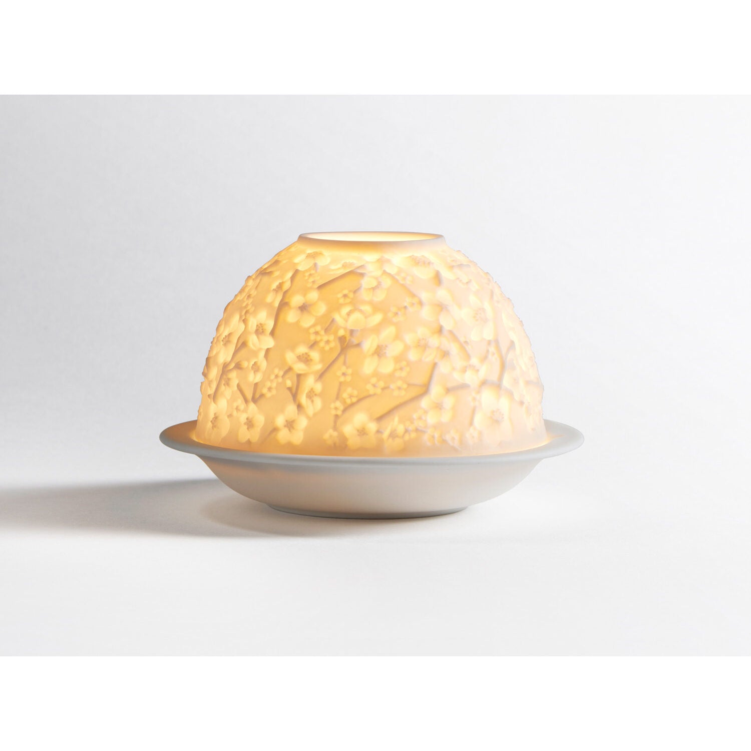 Bernardaud Cherry blossoms, Limoges porcelain, Votivelights collection, on a white background