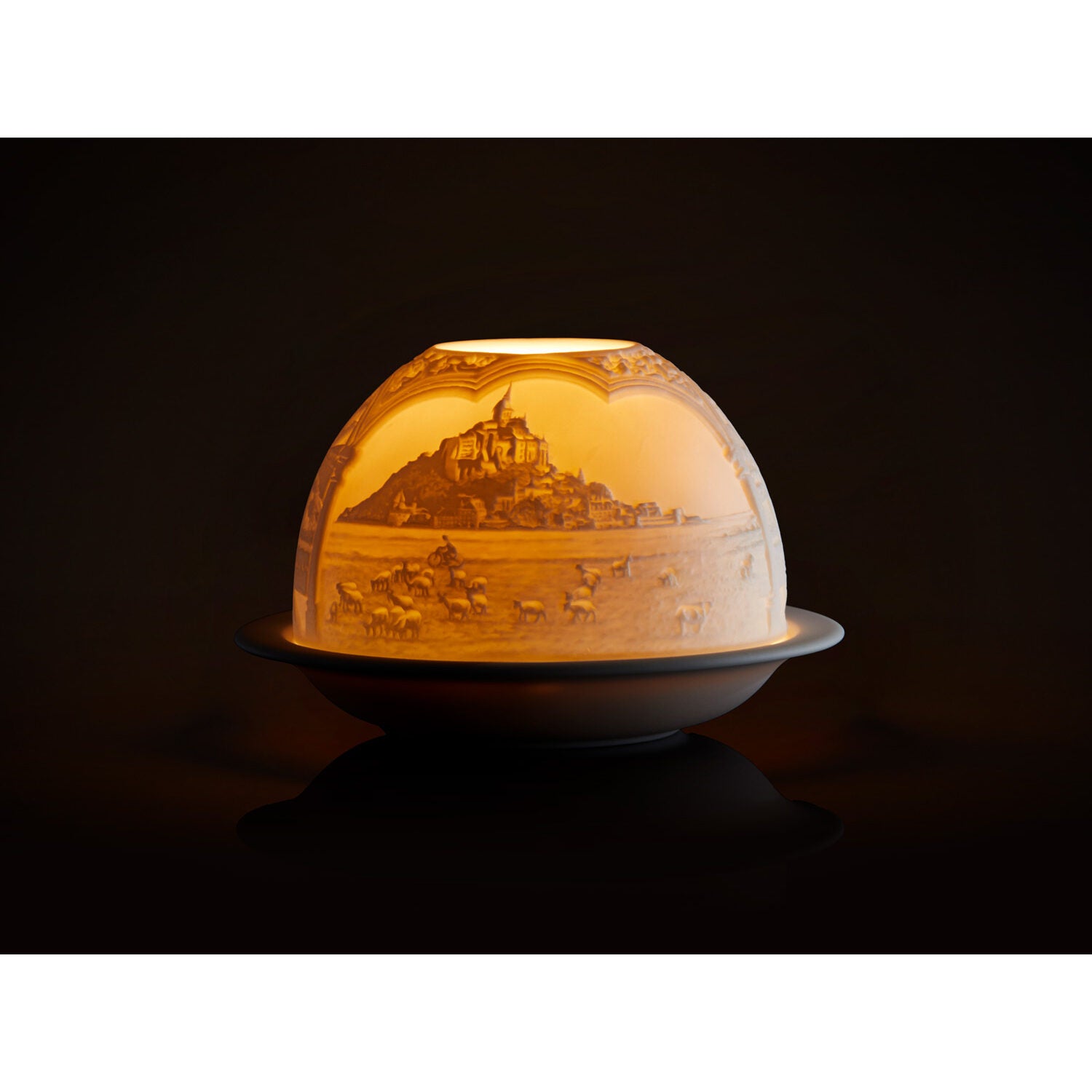 Bernardaud Mont Saint-Michel, Limoges porcelain, Votivelights collection, detail view