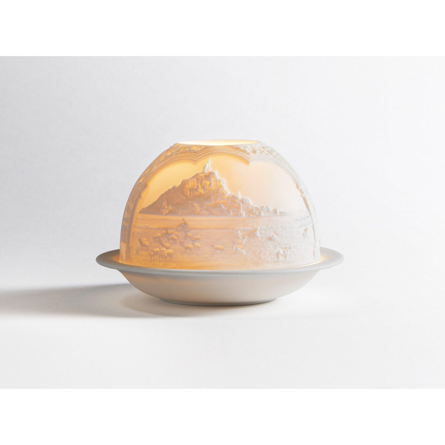 Bernardaud Mont Saint-Michel, Limoges porcelain, Votivelights collection, on a white background