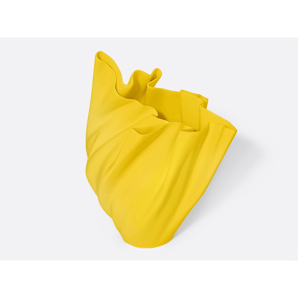 Bernardaud Yu Tanaka Zephyr Large Vase Yellow H. 20"