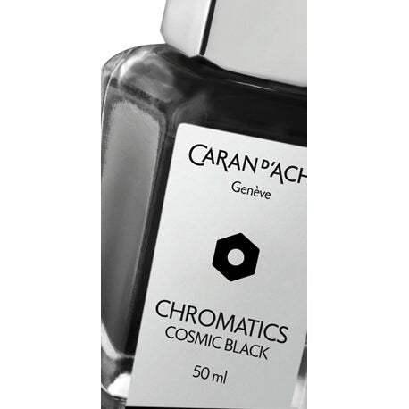 Caran d'Ache Chromatics Ink Bottle, Cosmic Black, 50 ml — detail view 2