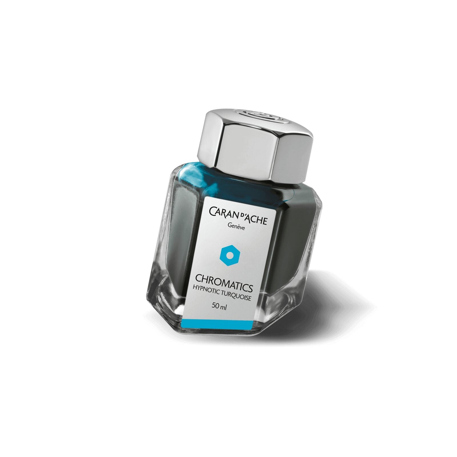 Caran d'Ache Chromatics Ink Bottle, Hypnotic Turquoise, 50 ml — detail view 1