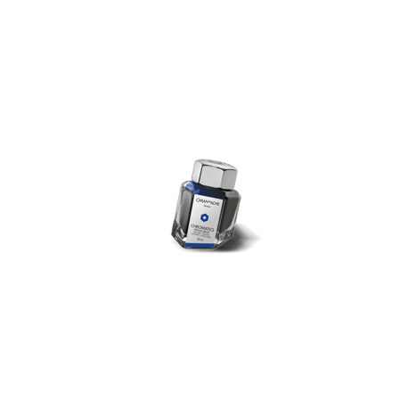 Caran d'Ache Chromatics Ink Bottle, Idyllic Blue, 50 ml on a white background