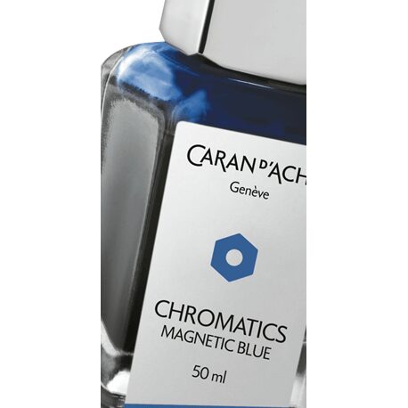 Caran d'Ache Chromatics Ink Bottle, Magnetic Blue, 50 ml — detail view 2