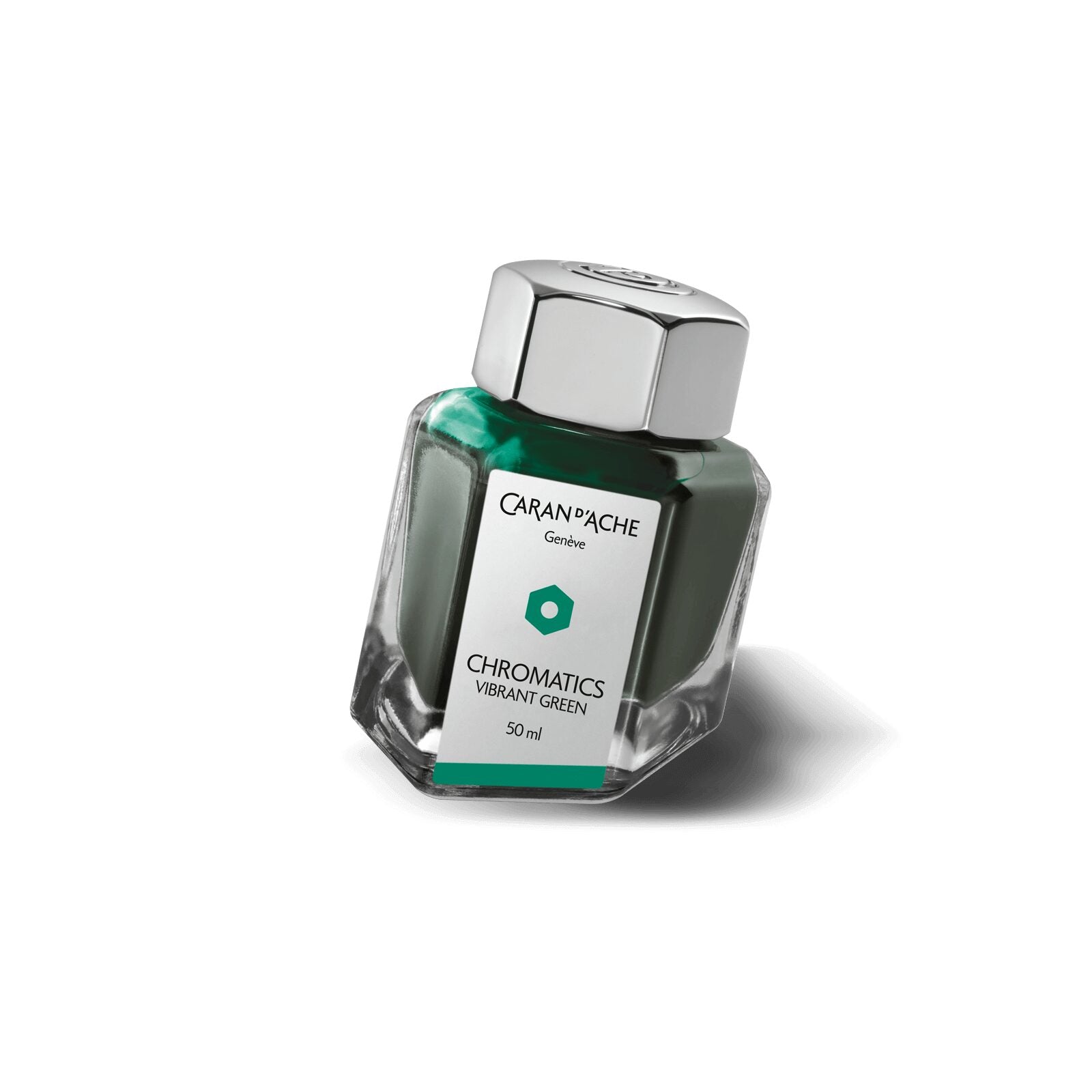 Caran d'Ache Chromatics Ink Bottle, Vibrant Green, 50 ml — detail view 1