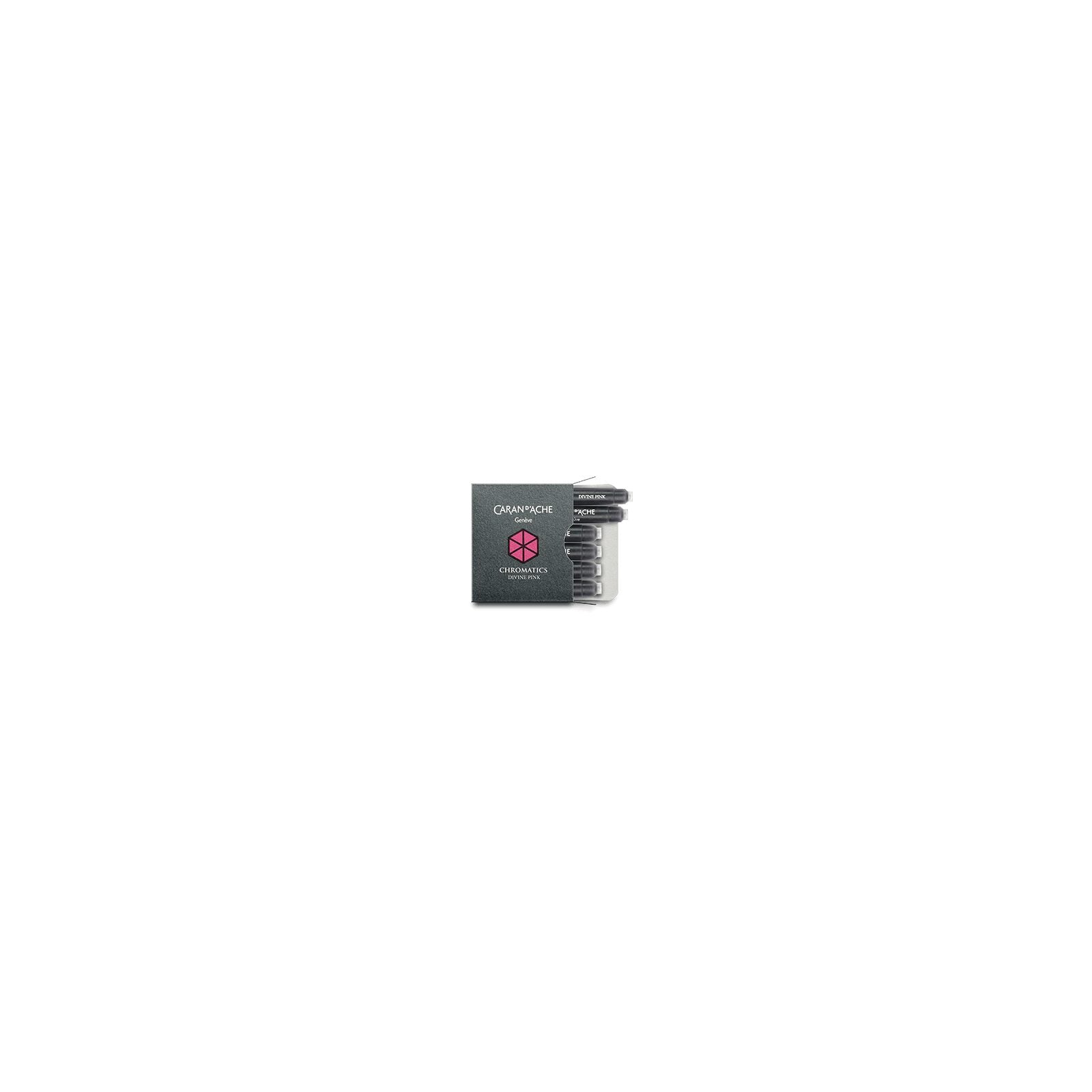 Caran d'Ache Chromatics Ink Cartridges, Divine Pink (Box of 6) — detail view 1