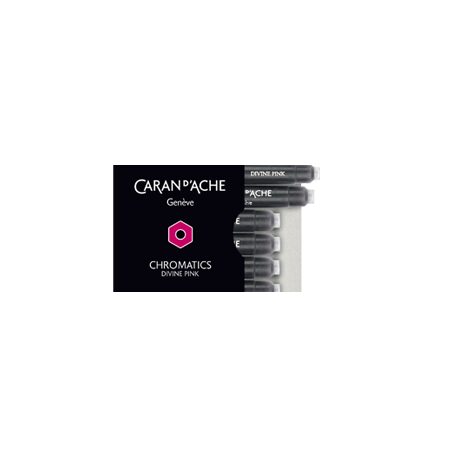 Caran d'Ache Chromatics Ink Cartridges, Divine Pink (Box of 6) — detail view 2
