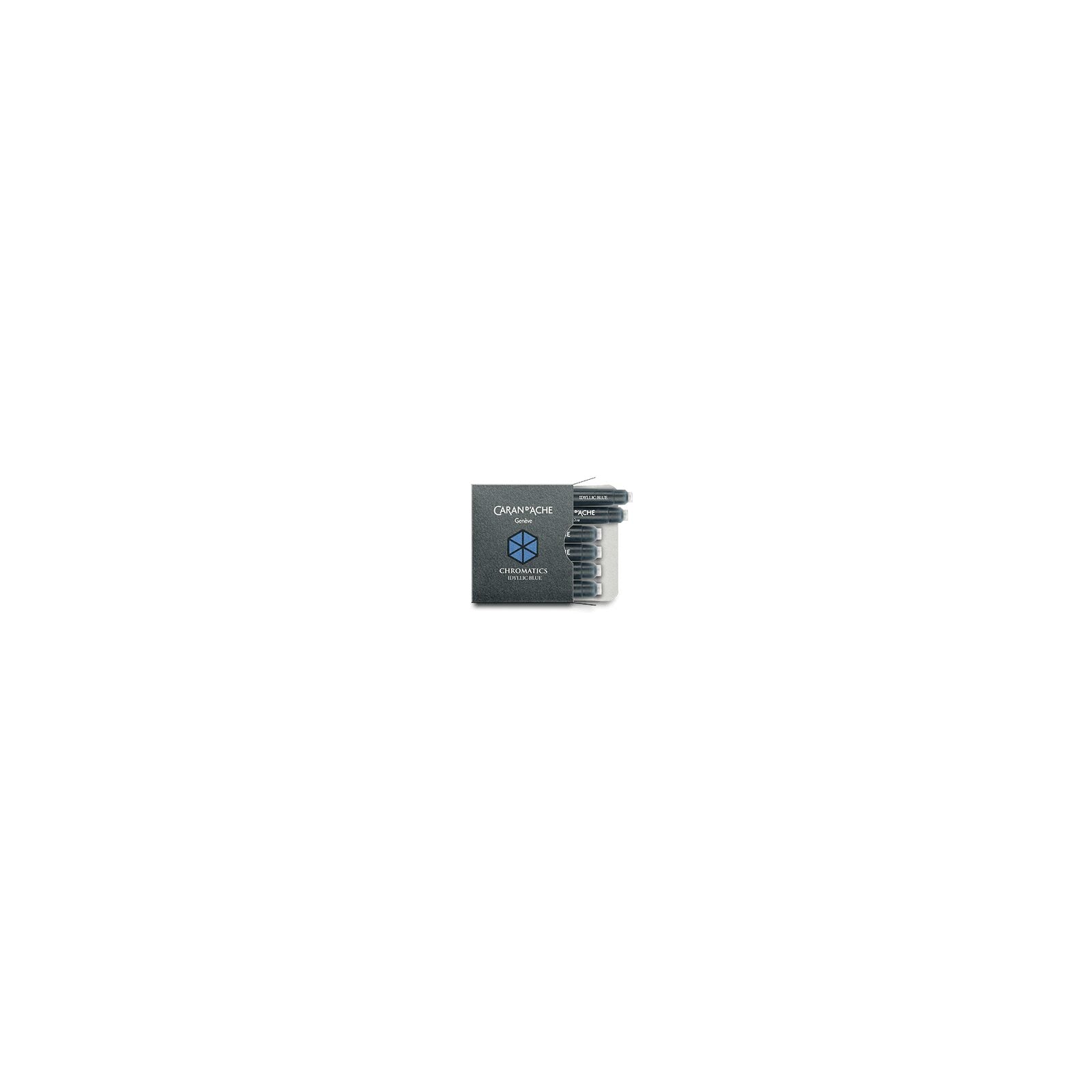 Caran d'Ache Chromatics Ink Cartridges, Idyllic Blue (Box of 6) — detail view 1
