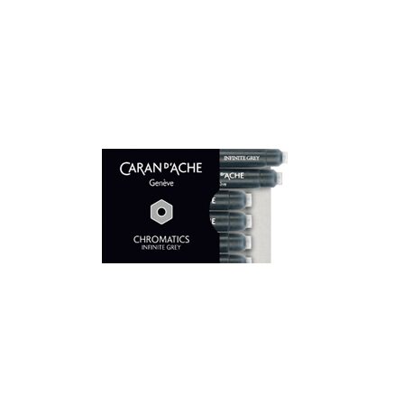 Caran d'Ache Chromatics Ink Cartridges, Infinite Grey (Box of 6) — detail view 2