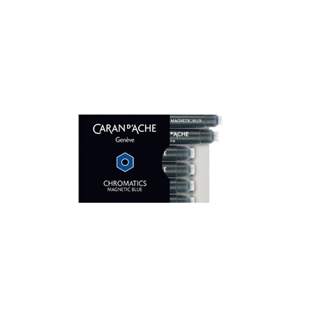 Caran d'Ache Chromatics Ink Cartridges, Magnetic Blue (Box of 6) — detail view 2