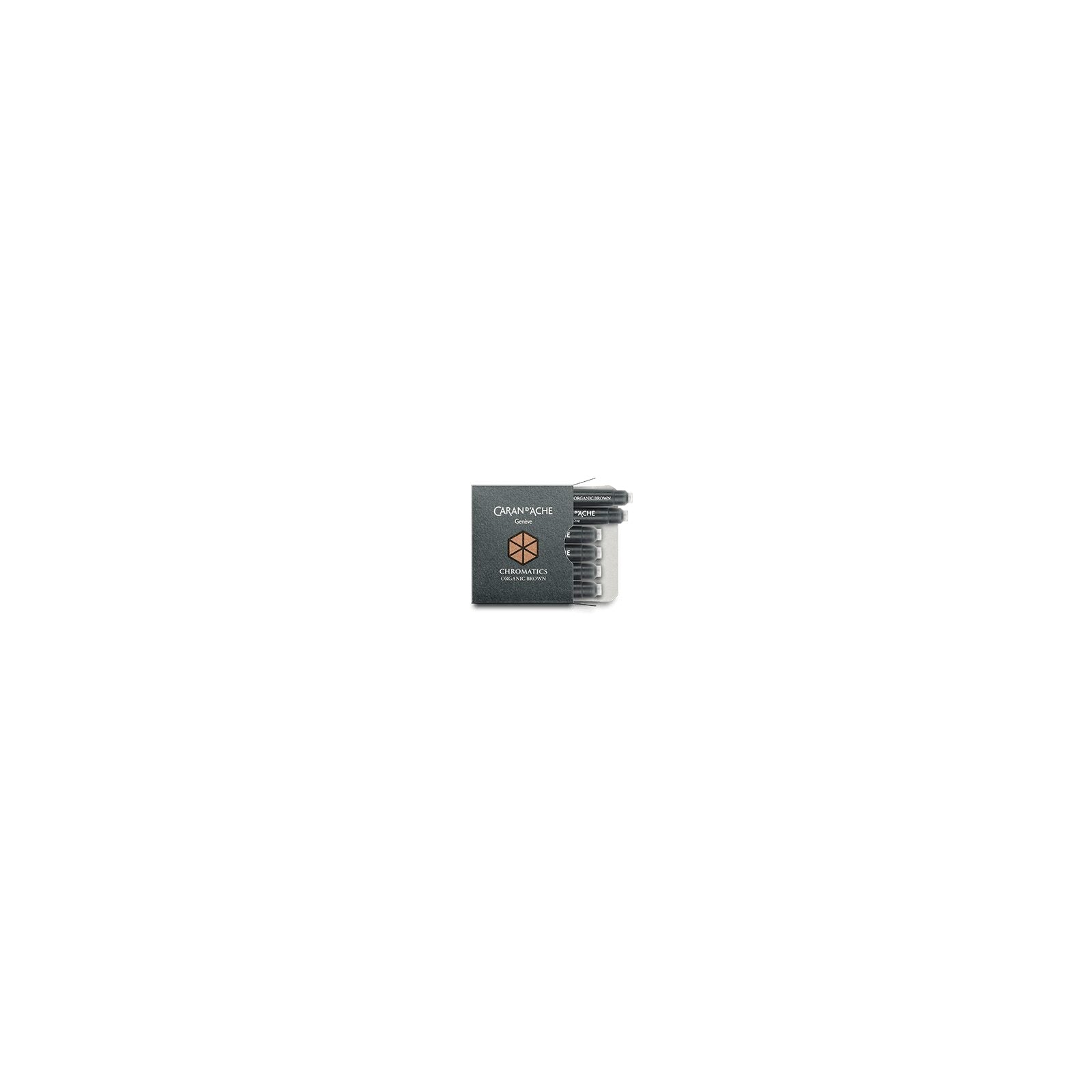 Caran d'Ache Chromatics Ink Cartridges, Organic Brown (Box of 6) — detail view 1
