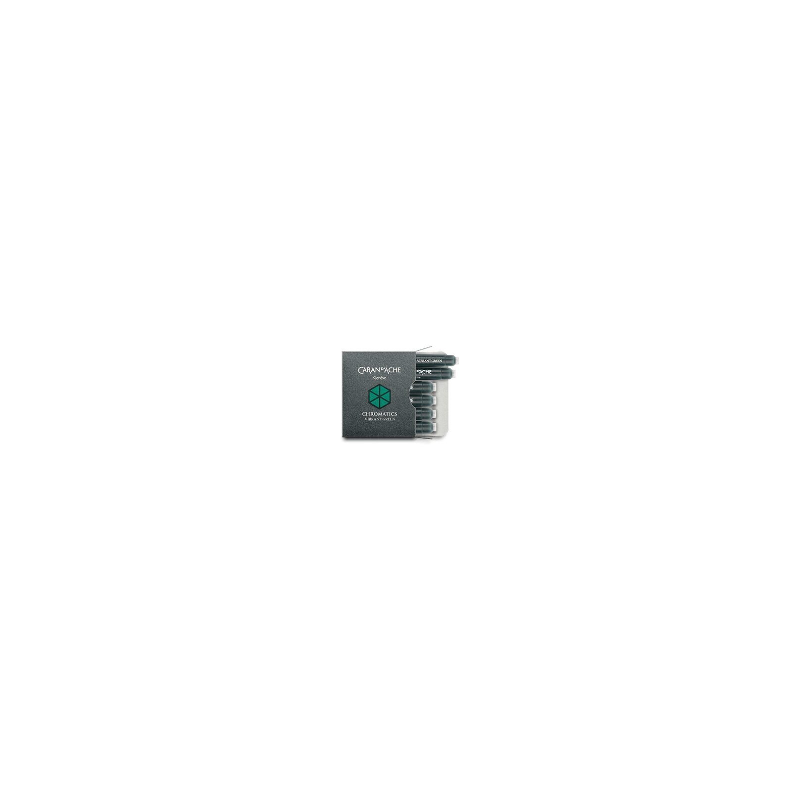 Caran d'Ache Chromatics Ink Cartridges, Vibrant Green (Box of 6) — detail view 1