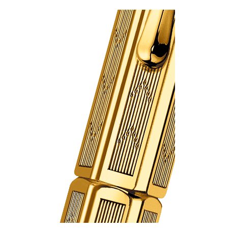 Caran d'Ache Ecridor Chevron Fountain Pen, Gilded — detail view 4