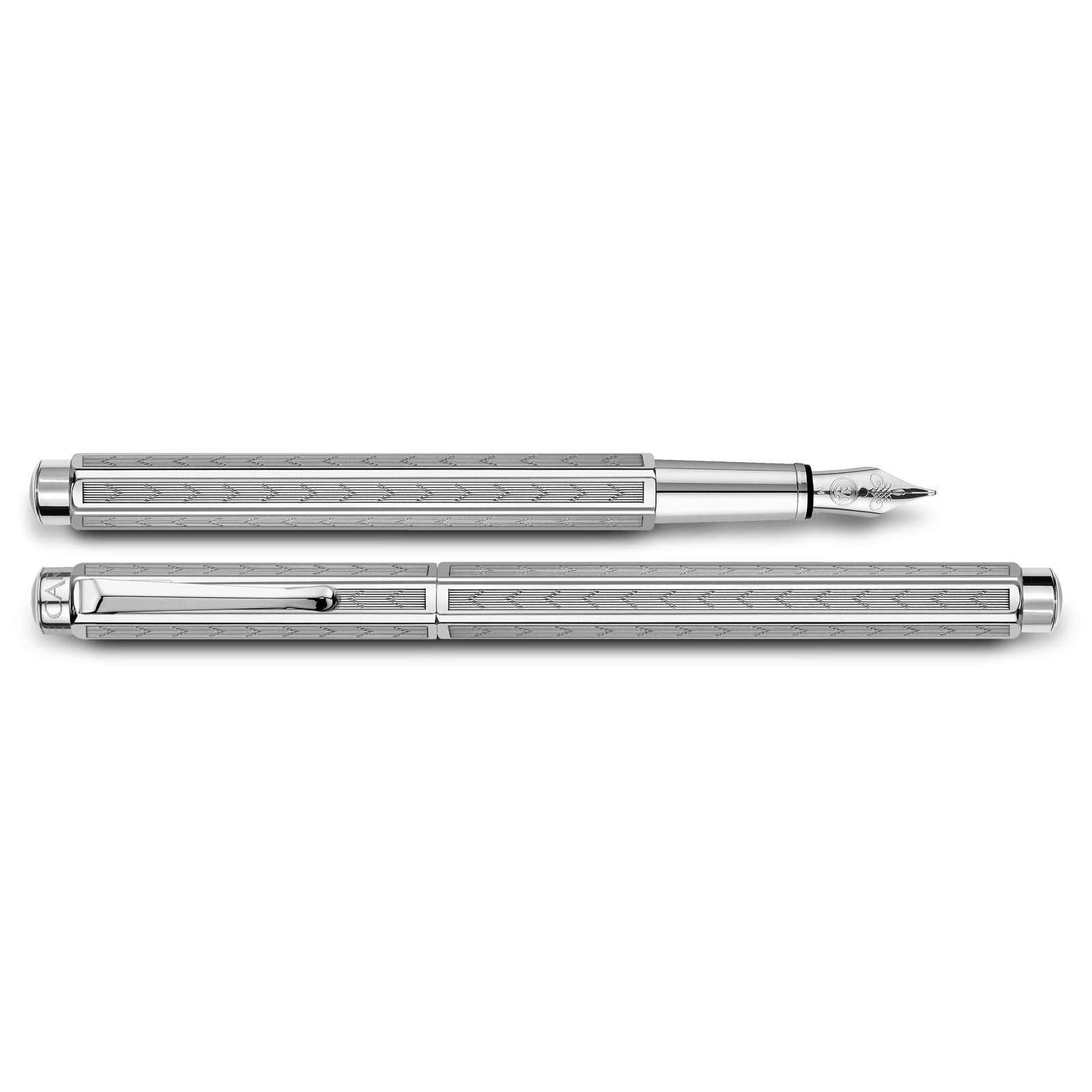 Caran d'Ache Ecridor Chevron Fountain Pen, Palladium-Coated — detail view 1