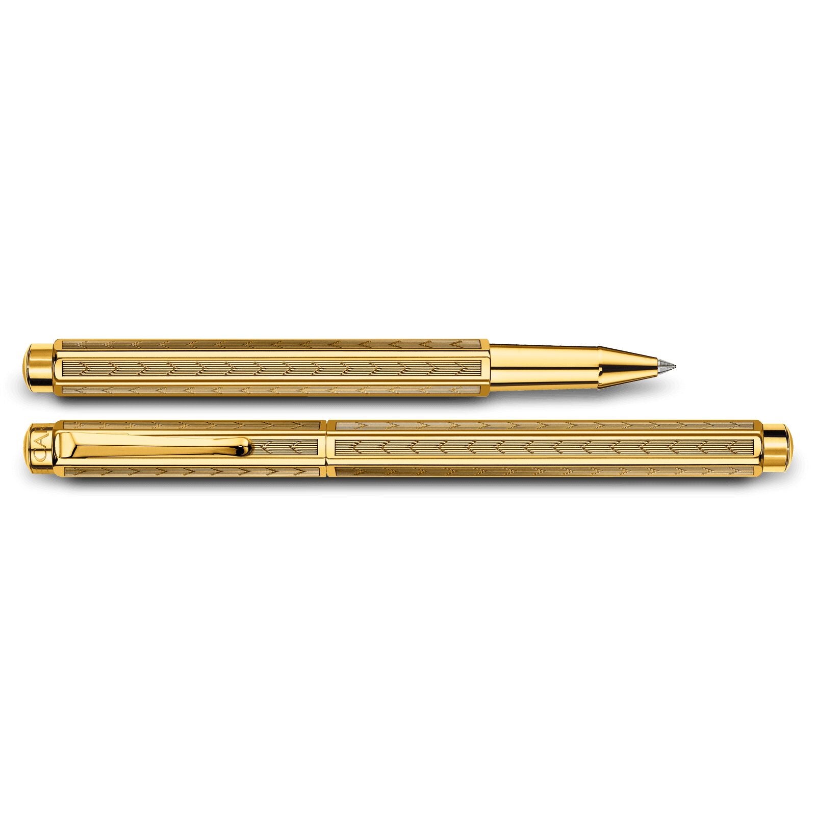 Caran d'Ache Ecridor Chevron Roller Pen, Gilded — detail view 1