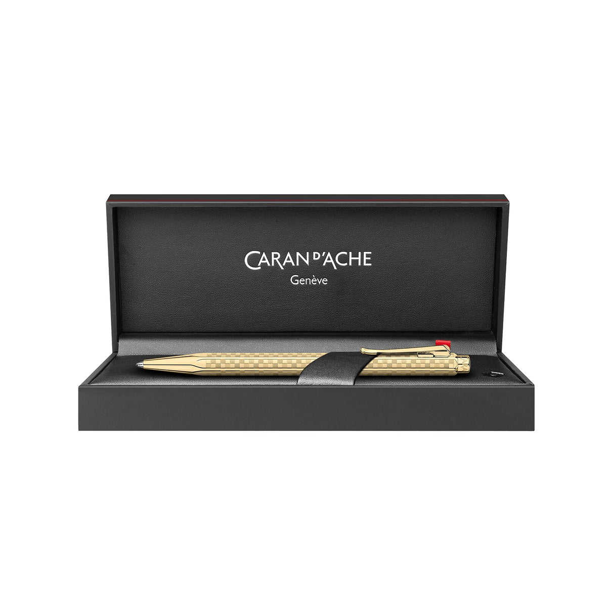 Caran d'Ache Ecridor Damier Ballpoint Pen, Gold, detail view 3