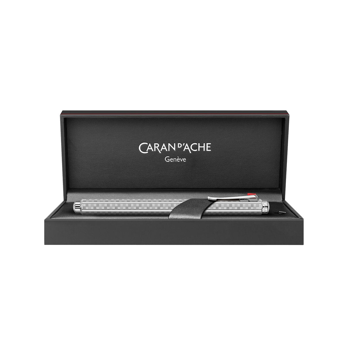 Caran d'Ache Ecridor Damier Fountain Pen, Gray Silver, detail view 4