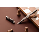 Caran d'Ache Ecridor Damier Fountain Pen, Gray Silver, detail view 5
