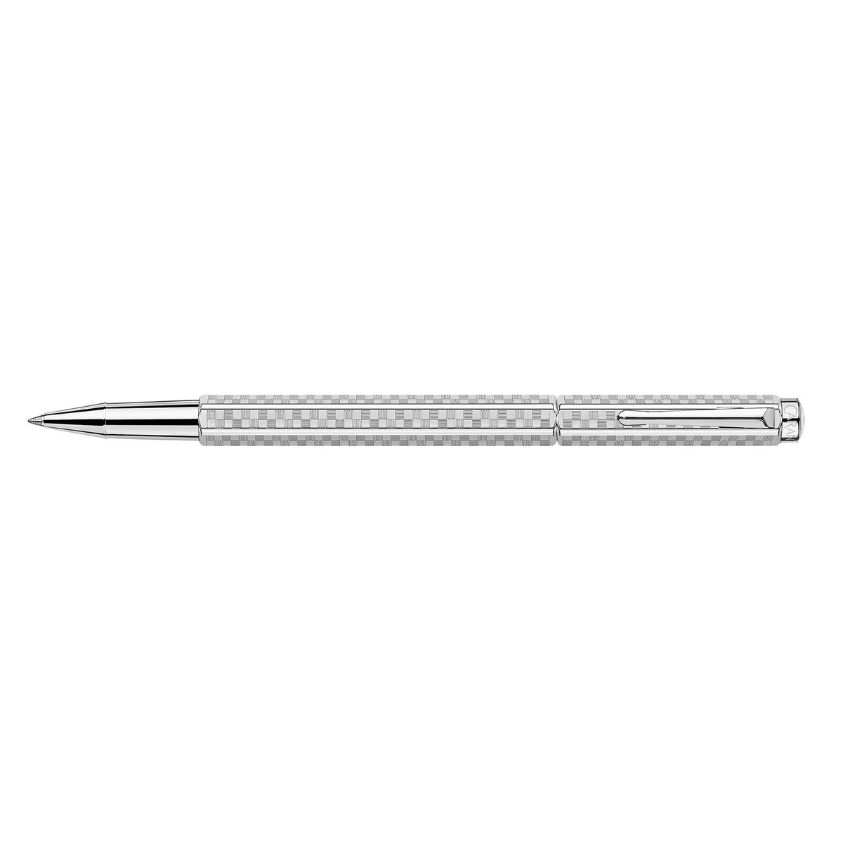 Caran d'Ache Ecridor Damier Roller Pen, Gray Silver, detail view 1