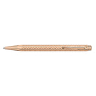 Caran d'Ache Ecridor Damier Rose Gold Ballpoint Pen & Leather Case Set, detail view 1