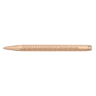Caran d'Ache Ecridor Damier Rose Gold Ballpoint Pen & Leather Case Set, detail view 2