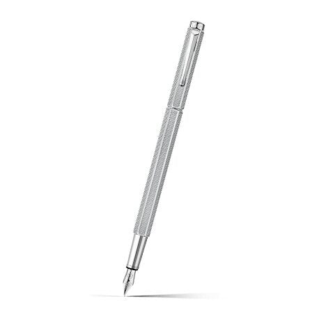 Caran d'Ache Ecridor Milanese Mesh Fountain Pen on a white background