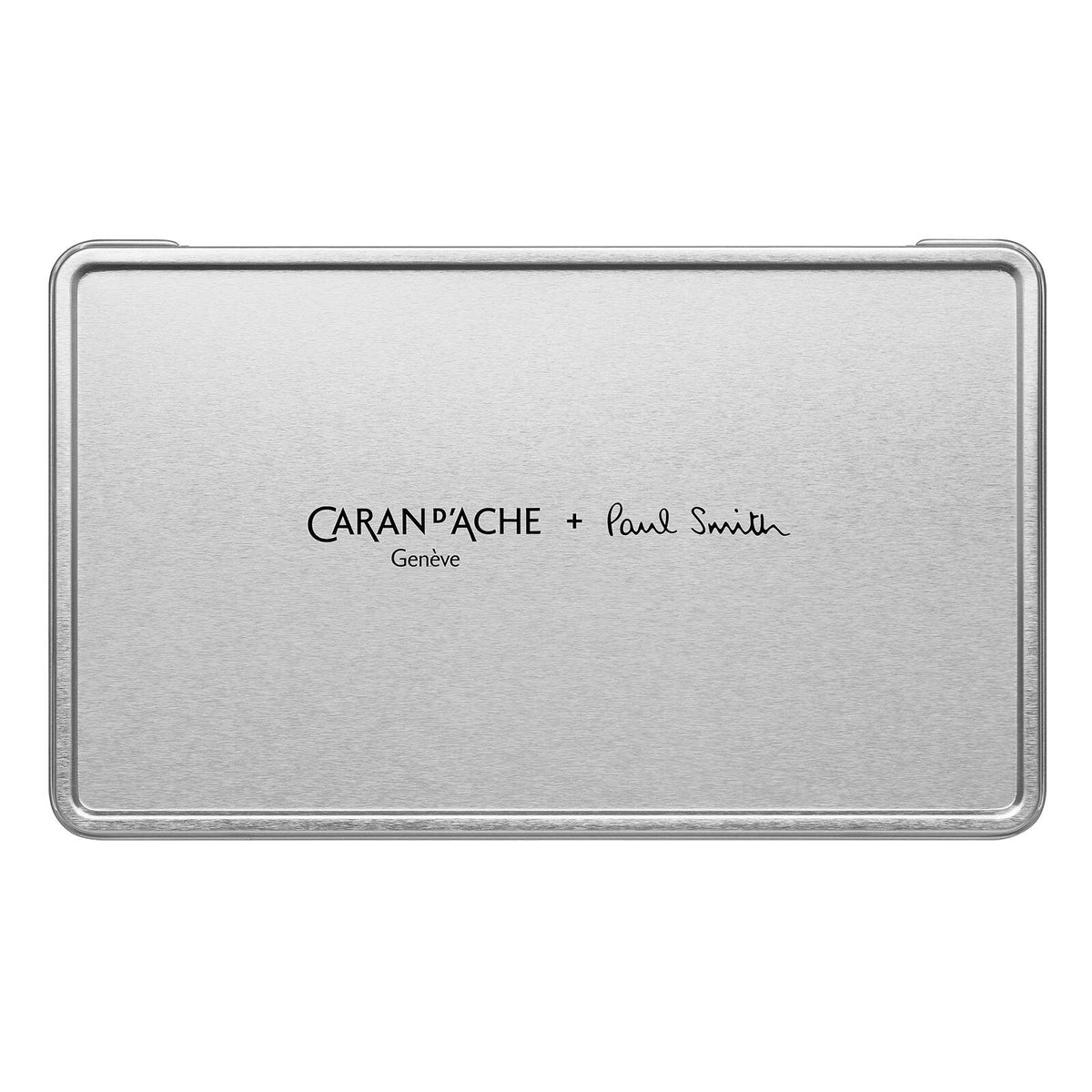 Caran d'Ache Ecridor Paul Smith Gray Silver Ballpoint Pen & Leather Case Set, detail view 6