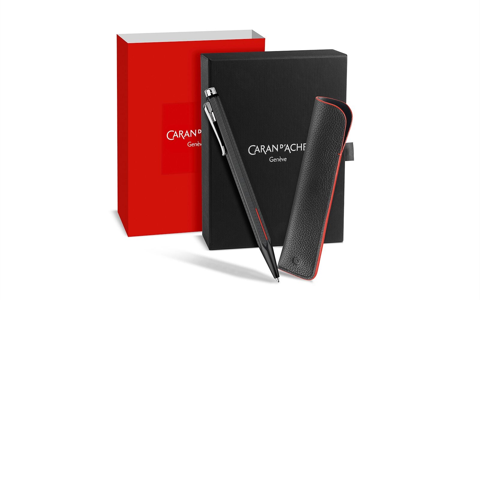 Caran d'Ache Ecridor Racing Ballpoint Pen & Leather Case Set — detail view 2