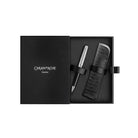 Caran d'Ache Léman Damier Ballpoint Pen & Leather Case Set, detail view 6