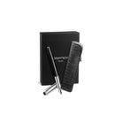 Caran d'Ache Léman Damier Fountain Pen & Leather Case Set, detail view 6