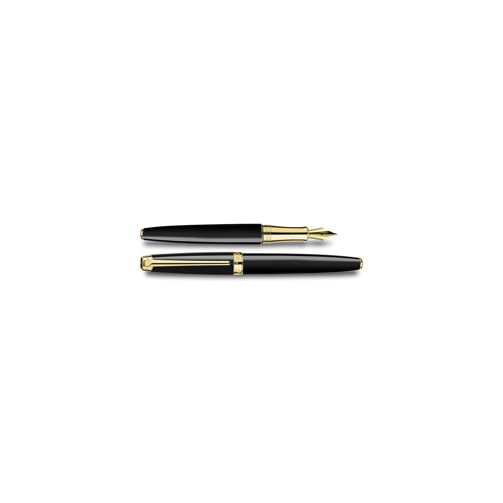 Caran d'Ache Léman Ebony Black Fountain Pen, Gold-Plated — detail view 4