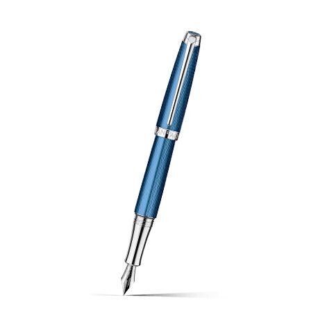 Caran d'Ache Léman Grand Bleu Fountain Pen on a white background