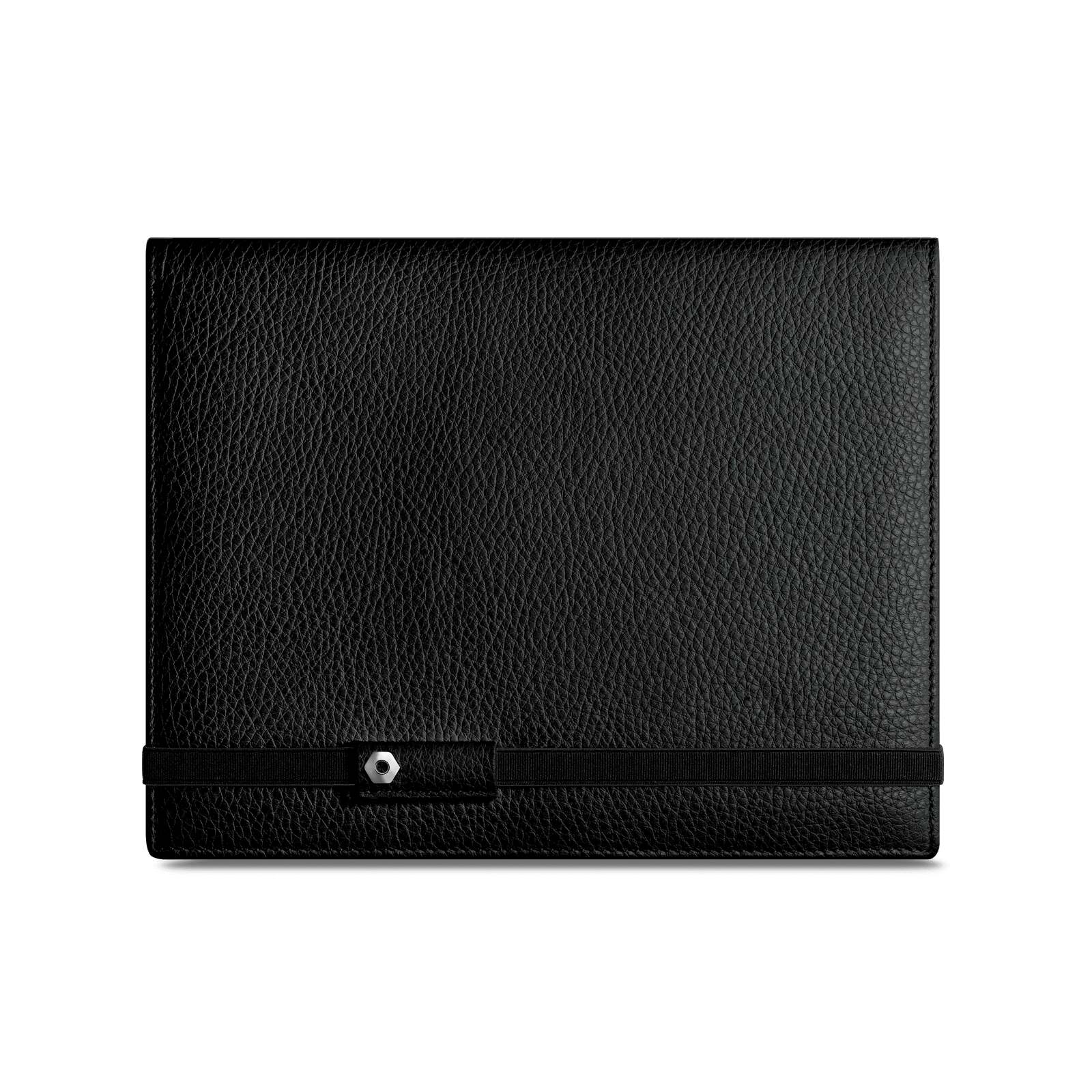 Caran d'Ache Léman Leather Notebook A5, Black — detail view 2