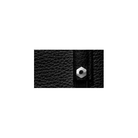 Caran d'Ache Léman Leather Notebook A5, Black — detail view 3