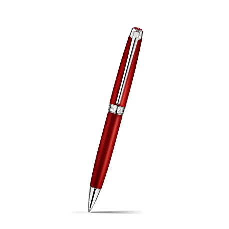 Caran d'Ache Léman Rouge Carmin Ballpoint Pen on a white background