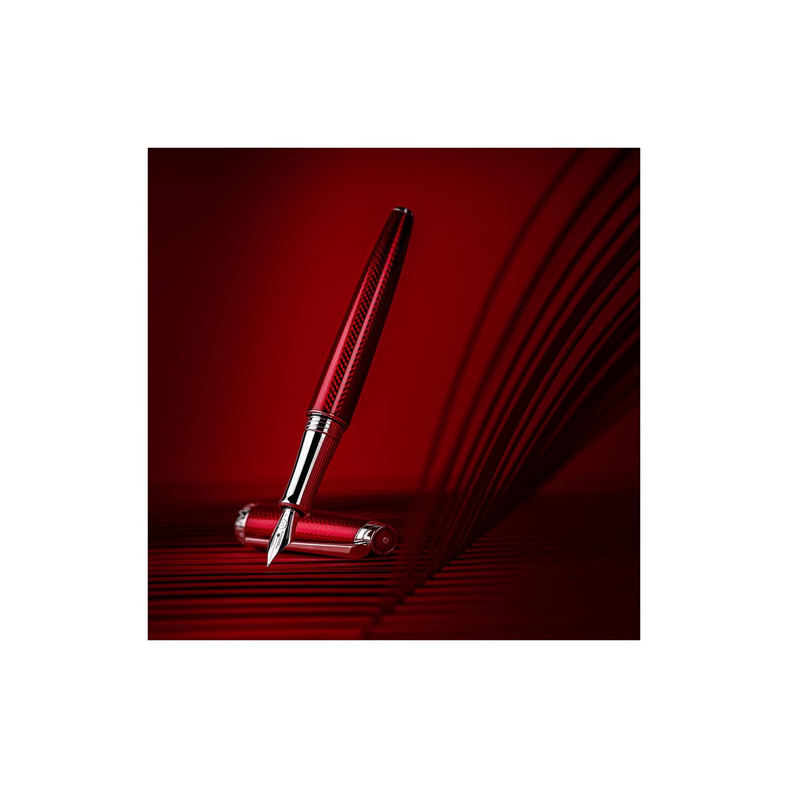 Caran d'Ache Léman Rouge Carmin Fountain Pen — detail view 4