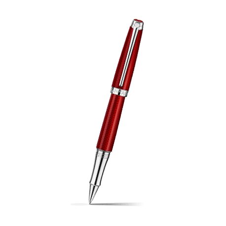 Caran d'Ache Léman Rouge Carmin Roller Pen on a white background