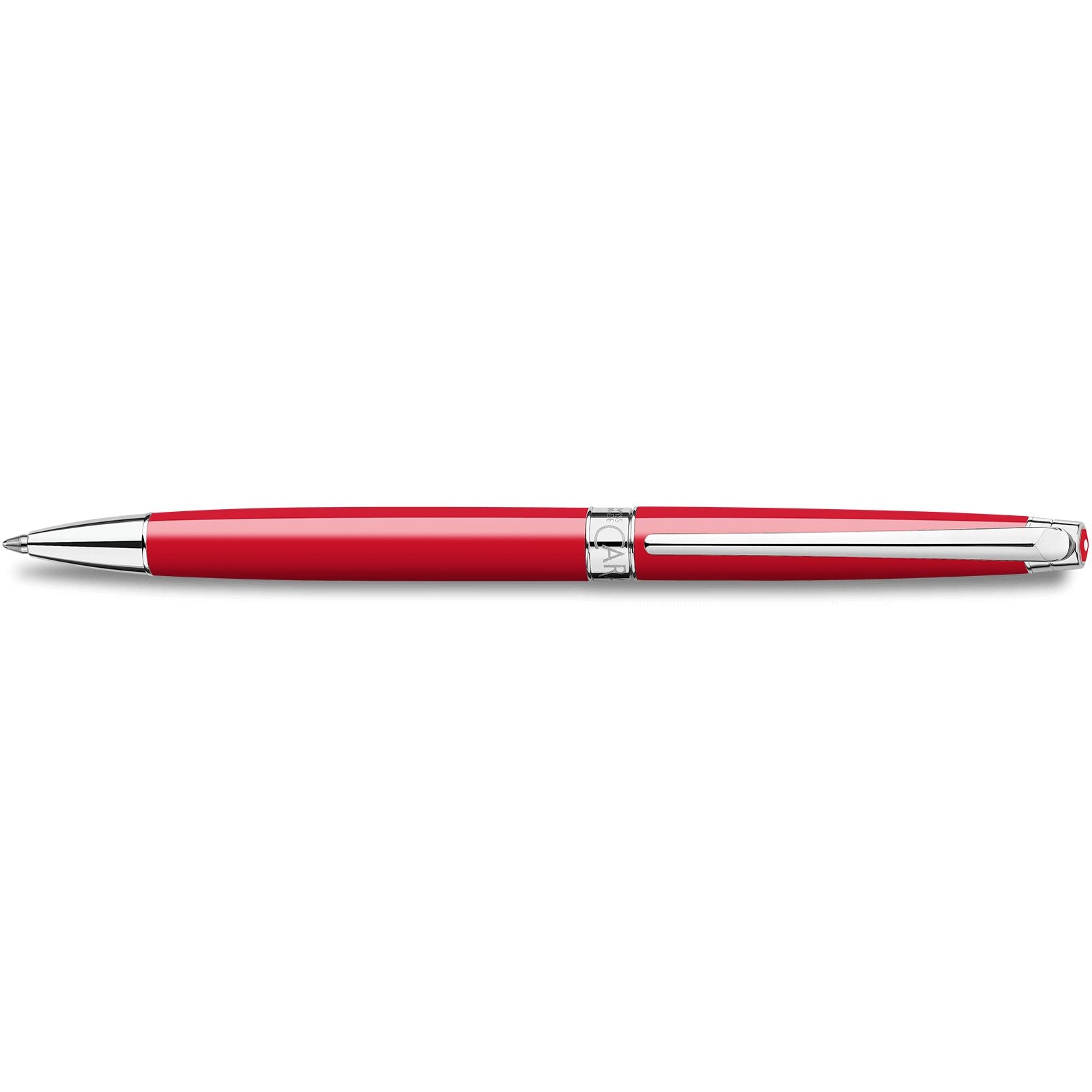Caran d'Ache Léman Slim Scarlet Red Ballpoint Pen — detail view 1
