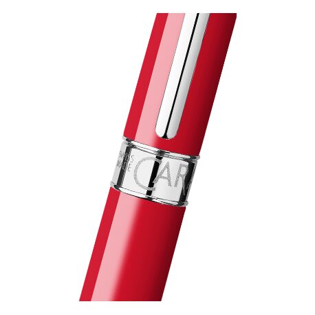 Caran d'Ache Léman Slim Scarlet Red Ballpoint Pen — detail view 3