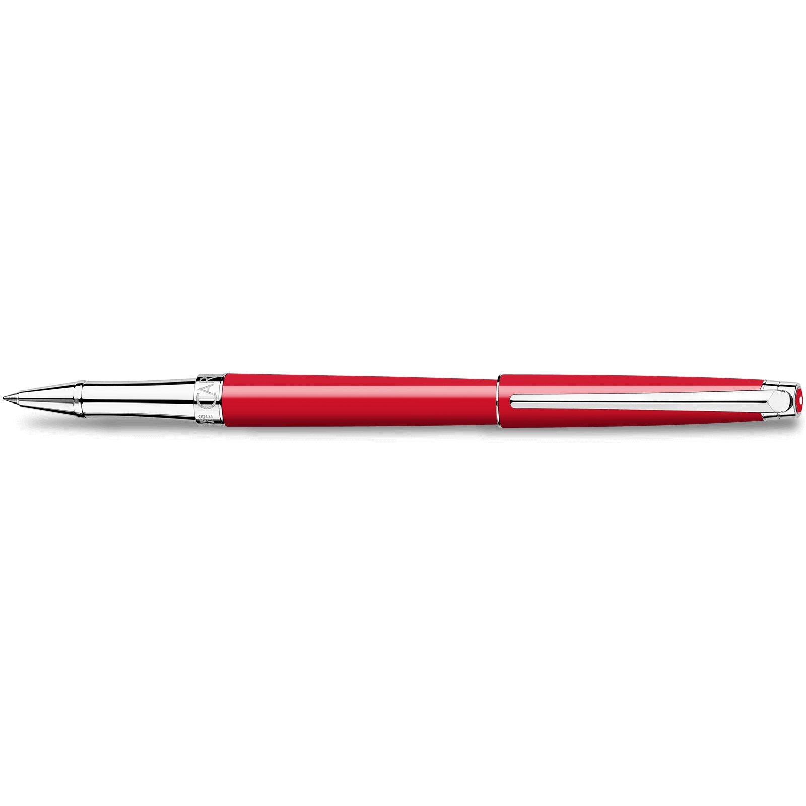 Caran d'Ache Léman Slim Scarlet Red Roller Pen — detail view 2
