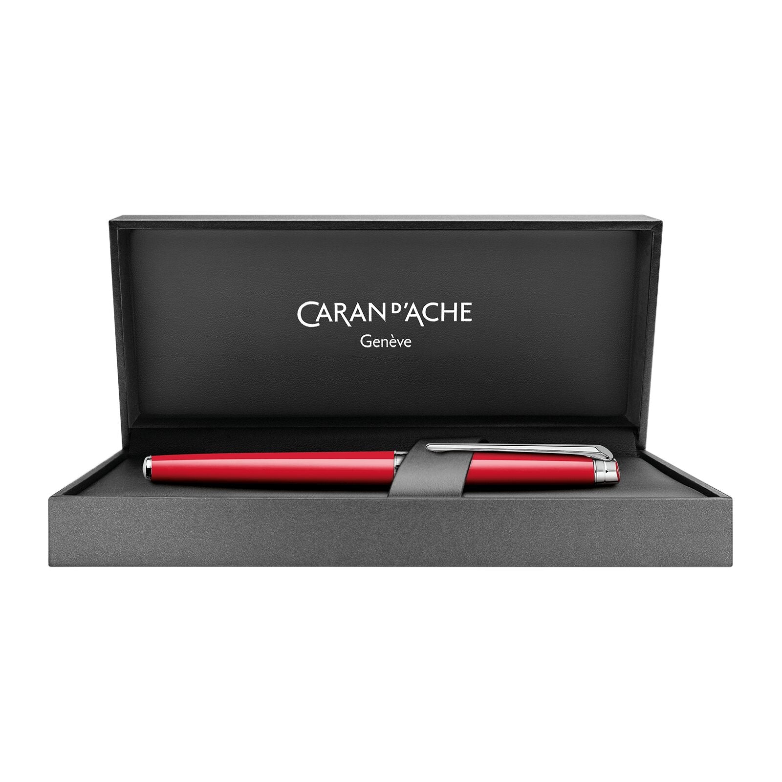 Caran d'Ache Léman Slim Scarlet Red Roller Pen — detail view 3