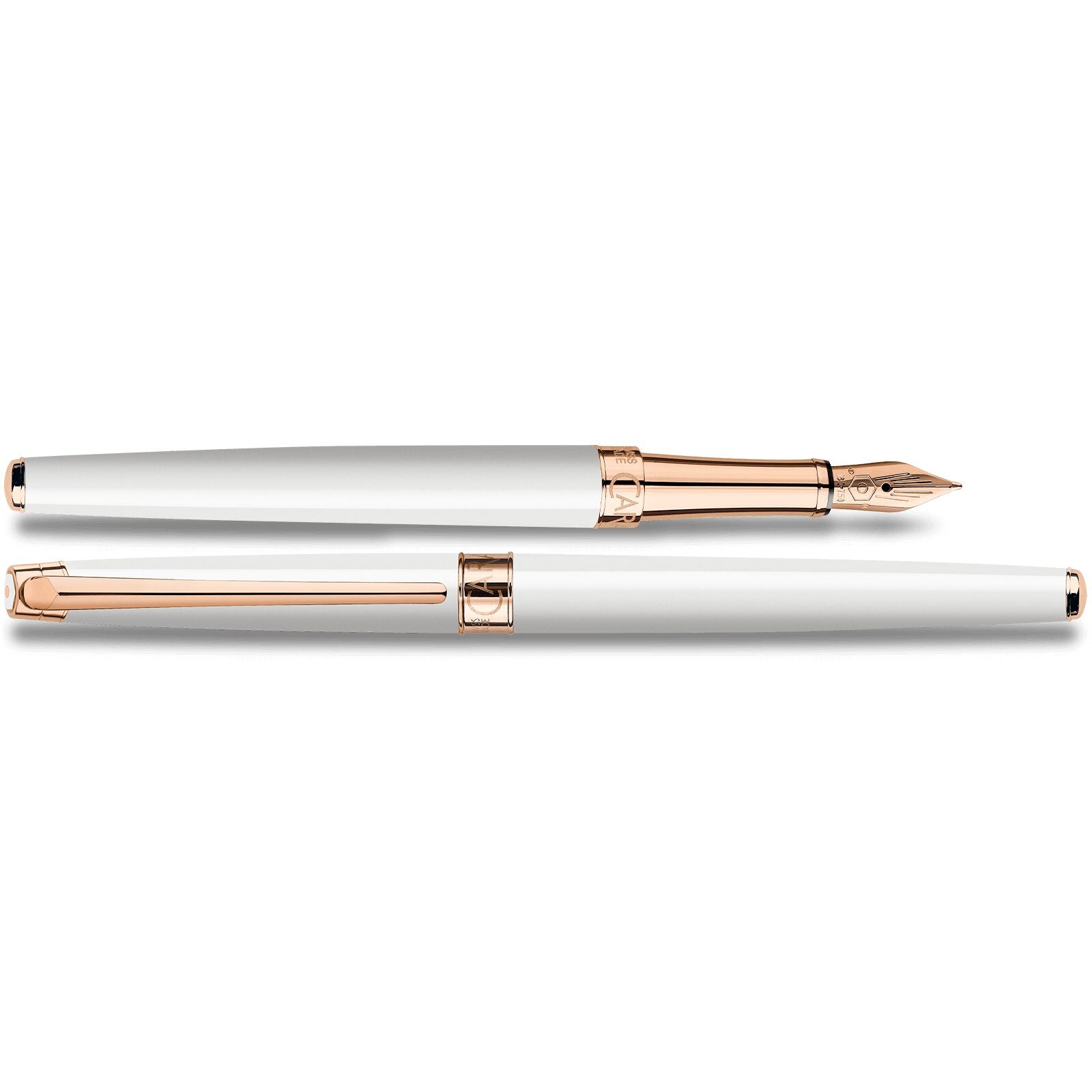 Caran d'Ache Léman Slim White Fountain Pen — detail view 1