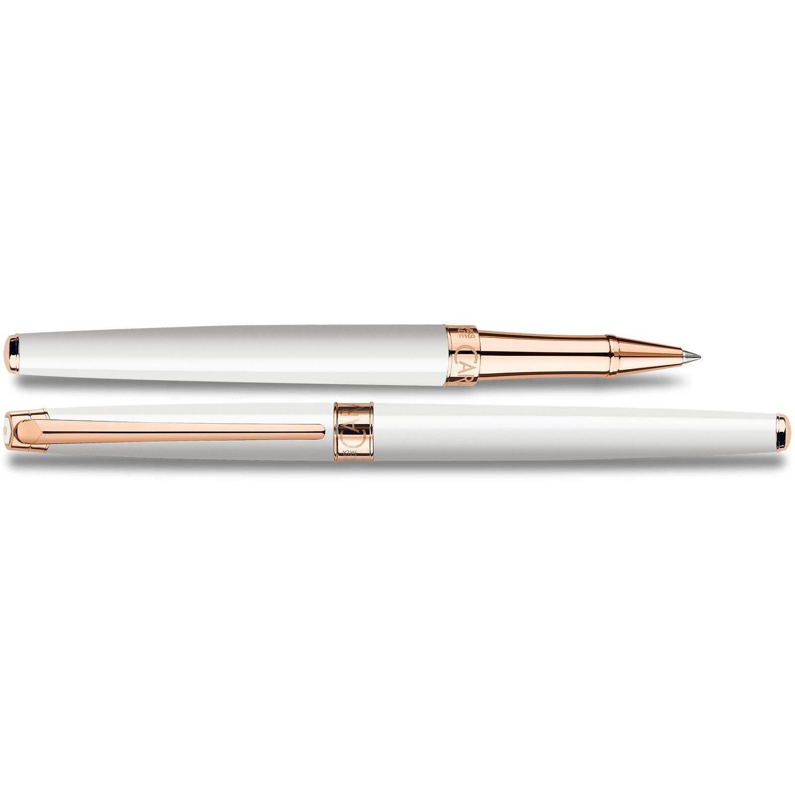 Caran d'Ache Léman Slim White Roller Pen — detail view 1