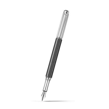 Caran d'Ache Varius Carbon Fountain Pen on a white background