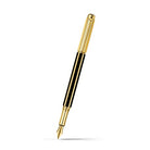Caran d'Ache Varius China Black Fountain Pen, Gold-Plated on a white background