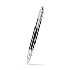 Caran d'Ache Varius China Black Mechanical Pencil, Silver-Plated, Rhodium-Coated on a white background