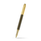 Caran d'Ache Varius China Black Roller Pen, Gold-Plated on a white background