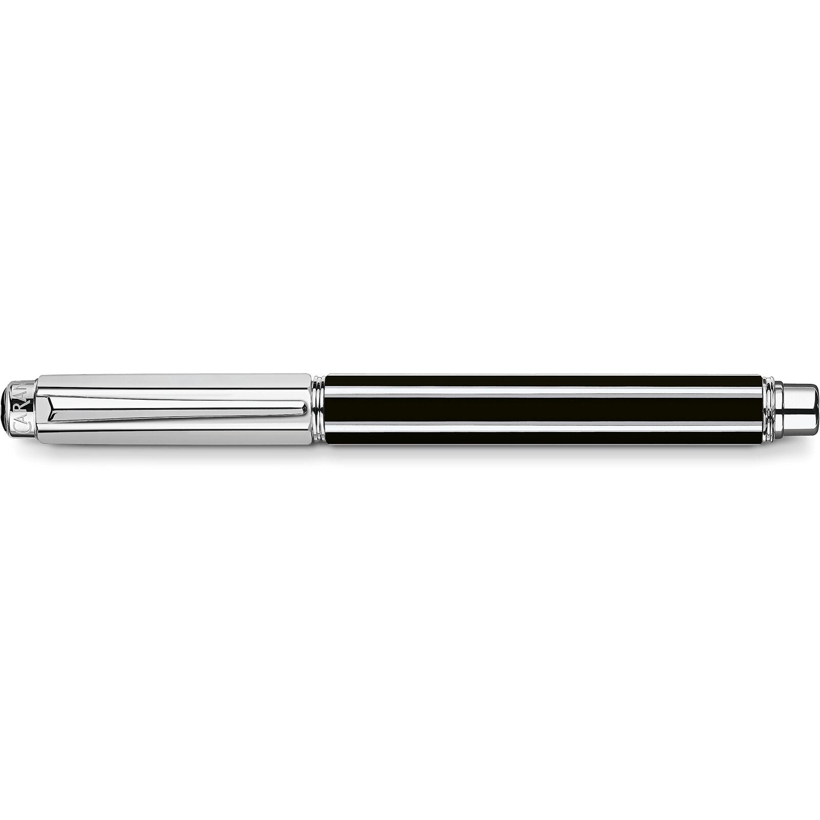 Caran d'Ache Varius China Black Roller Pen, Silver-Plated, Rhodium-Coated — detail view 2