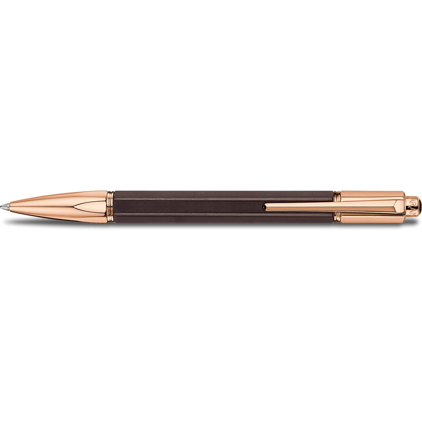 Caran d'Ache Varius Ebony Ballpoint Pen, Rose Gold-Plated — detail view 1